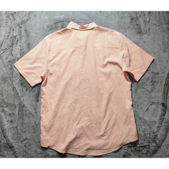 Quiksilver Short Sleeve Button Up Shirt Men's Size Large Orange - Picture 10 of 13